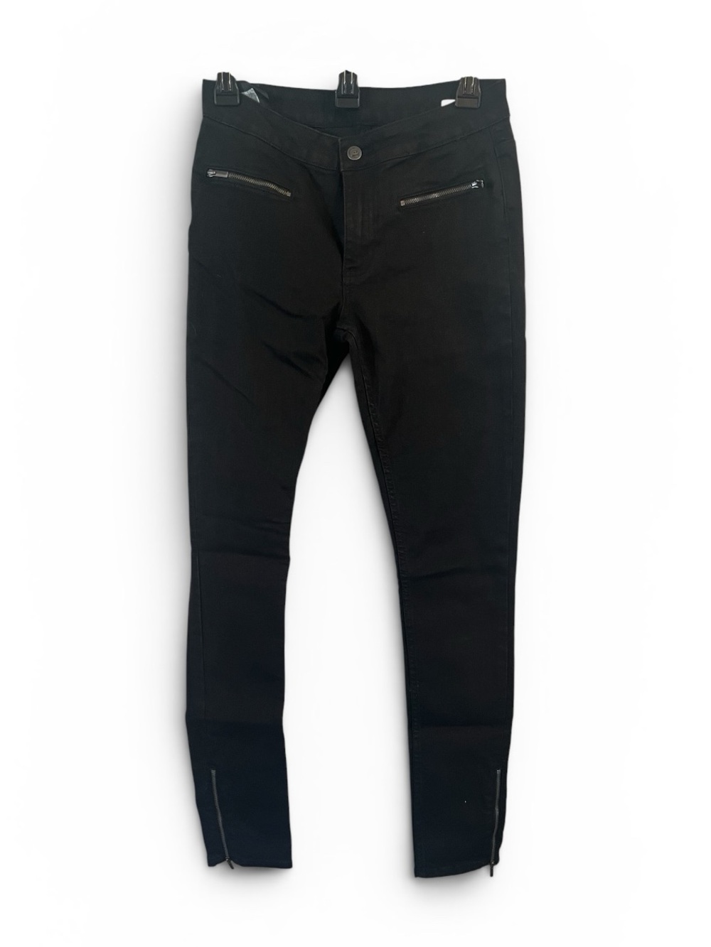 Cheap Monday Black Skinny Jeans with Zip Details